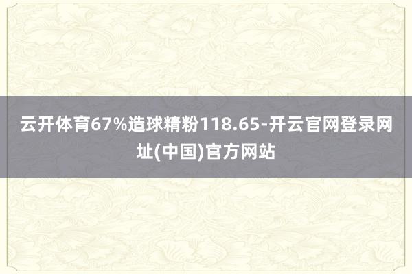 云开体育67%造球精粉118.65-开云官网登录网址(中国)官方网站